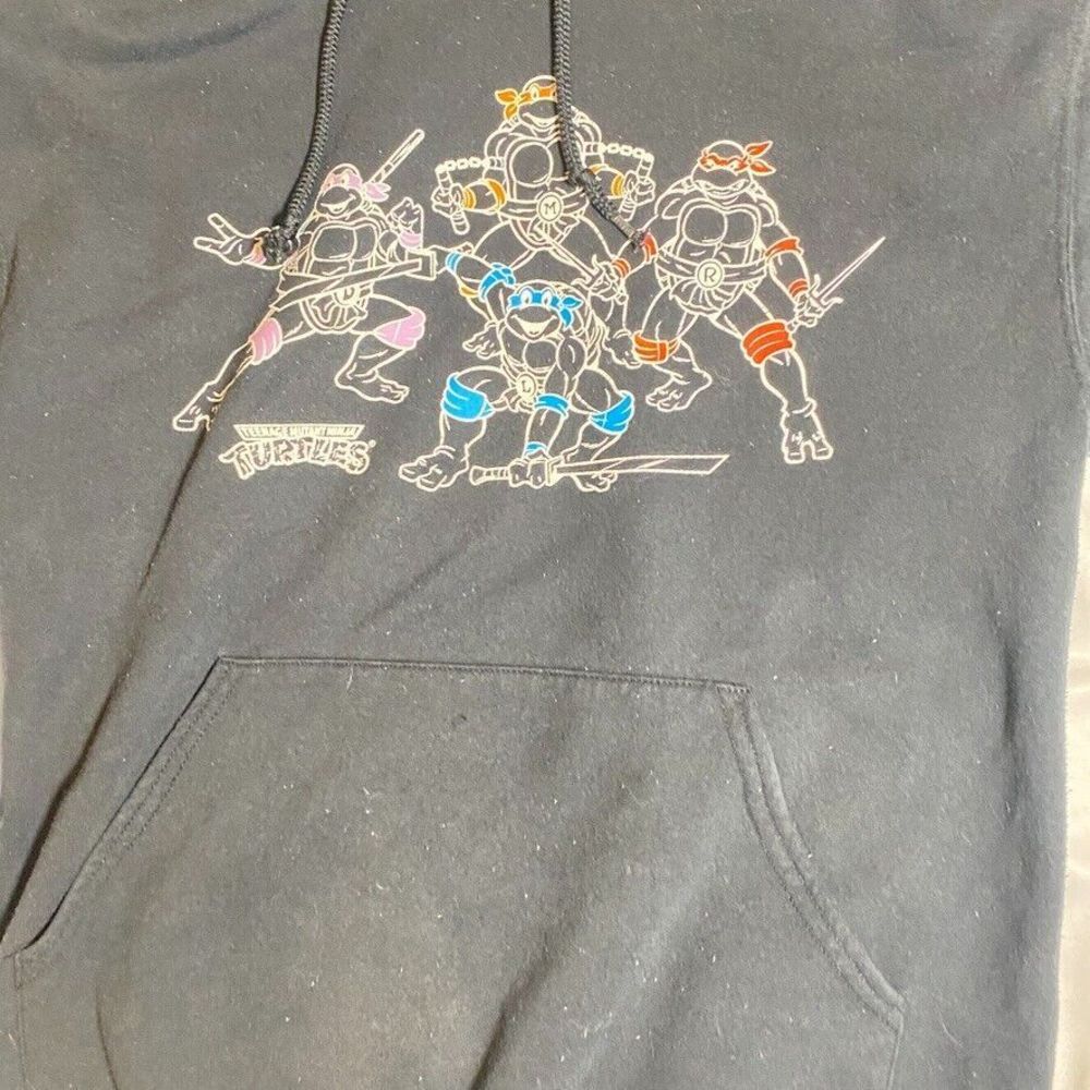 Teenage Mutant Ninja Turtles Sz S Small Sweatshirt Black Longsleeve 2020 Viacom - Picture 5 of 13